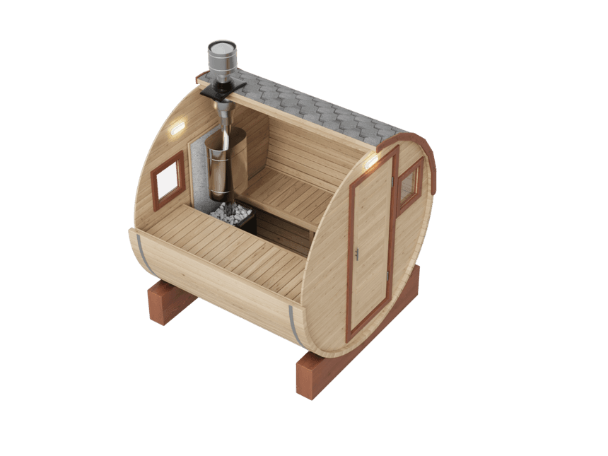 Баня-бочка 2 метра