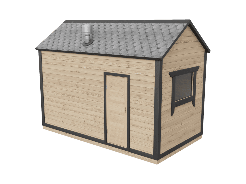 Баня-бочка на участке